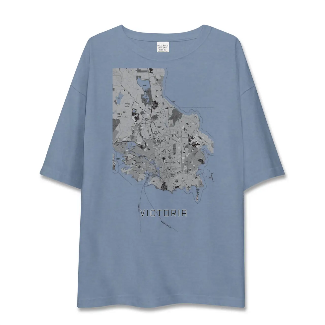 【ビクトリア(カナダ)】地図柄ビッグシルエットTシャツ