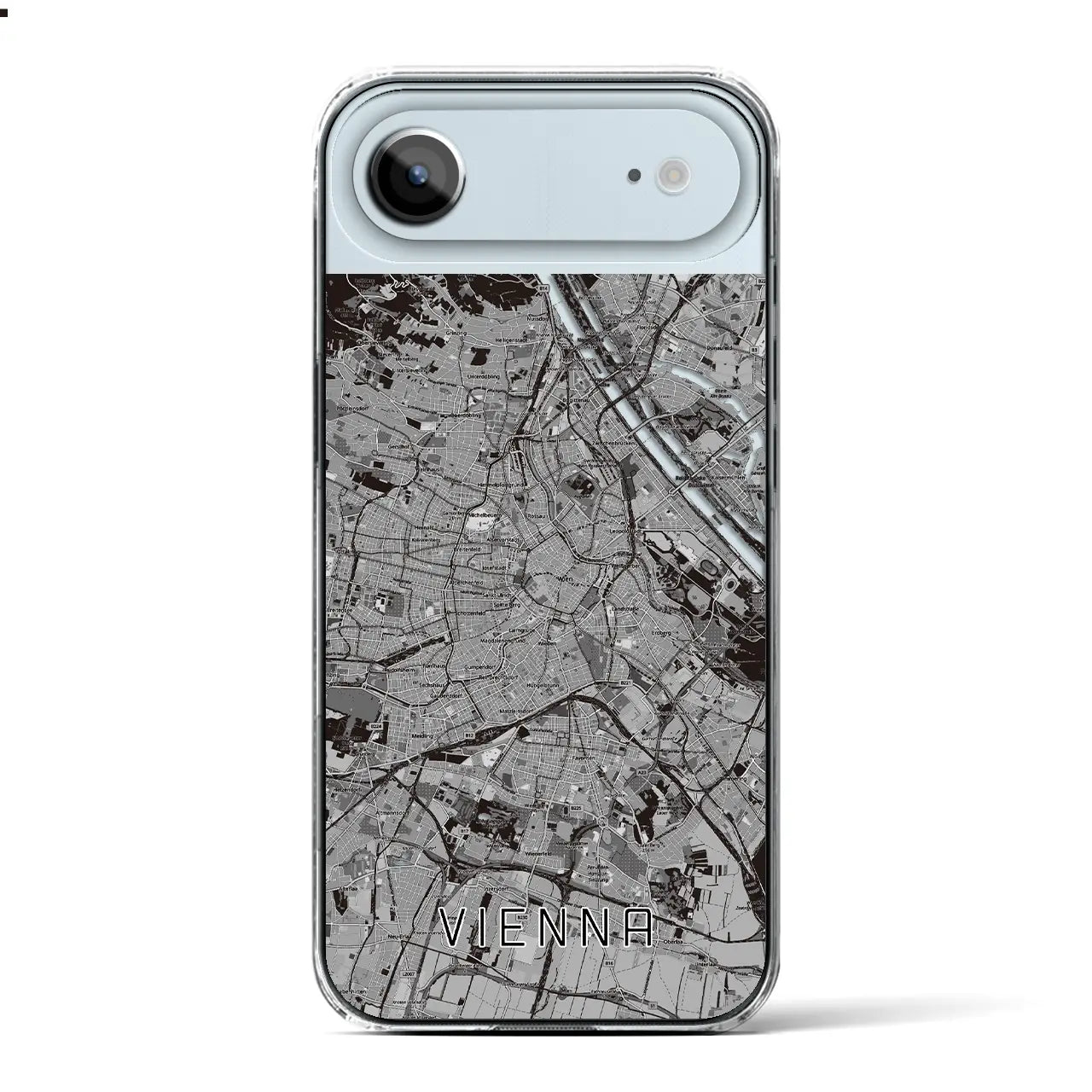 【ウィーン（オーストリア）】地図柄iPhoneケース（クリアタイプ）