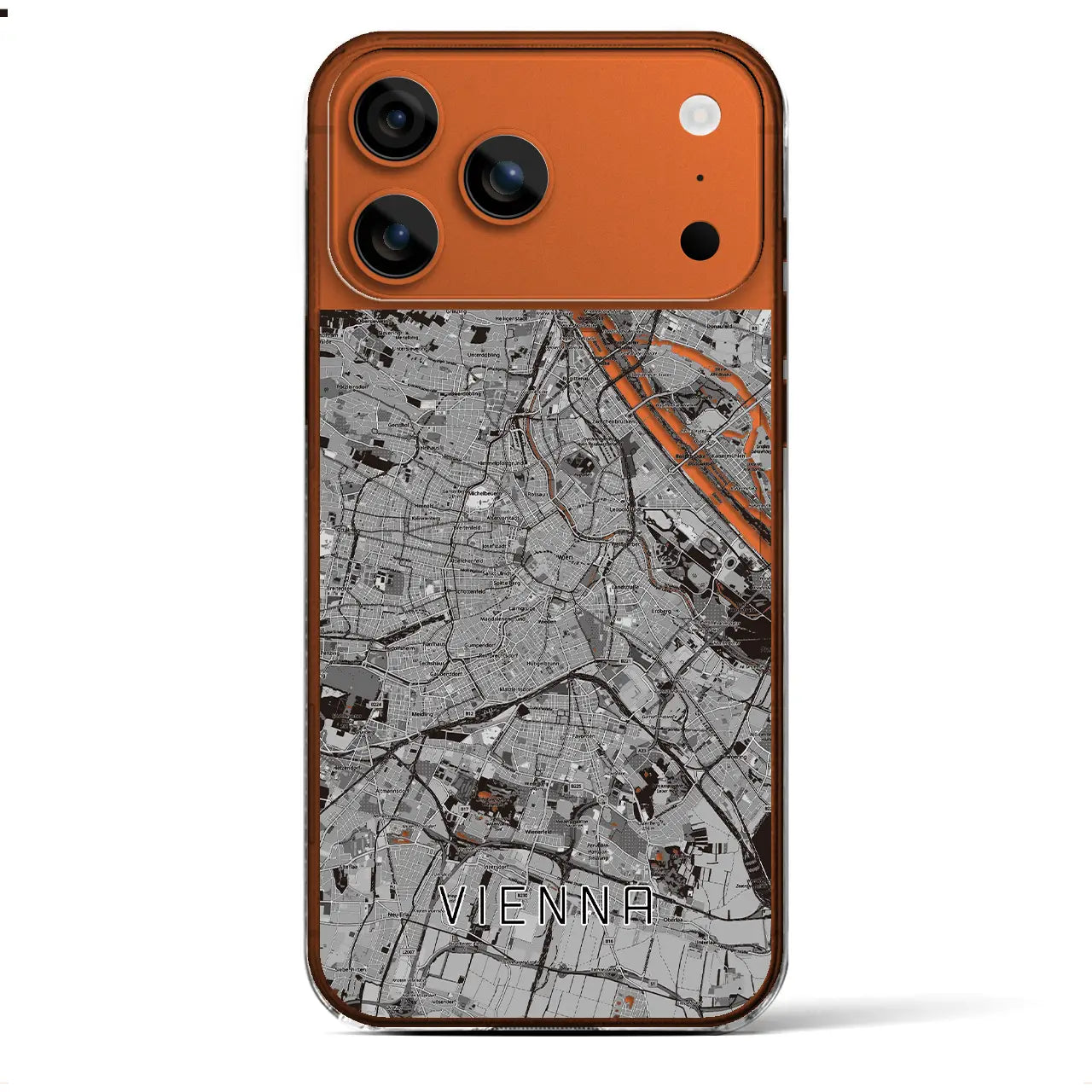 【ウィーン（オーストリア）】地図柄iPhoneケース（クリアタイプ）