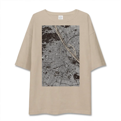 【ウィーン（オーストリア）】地図柄ビッグシルエットTシャツ