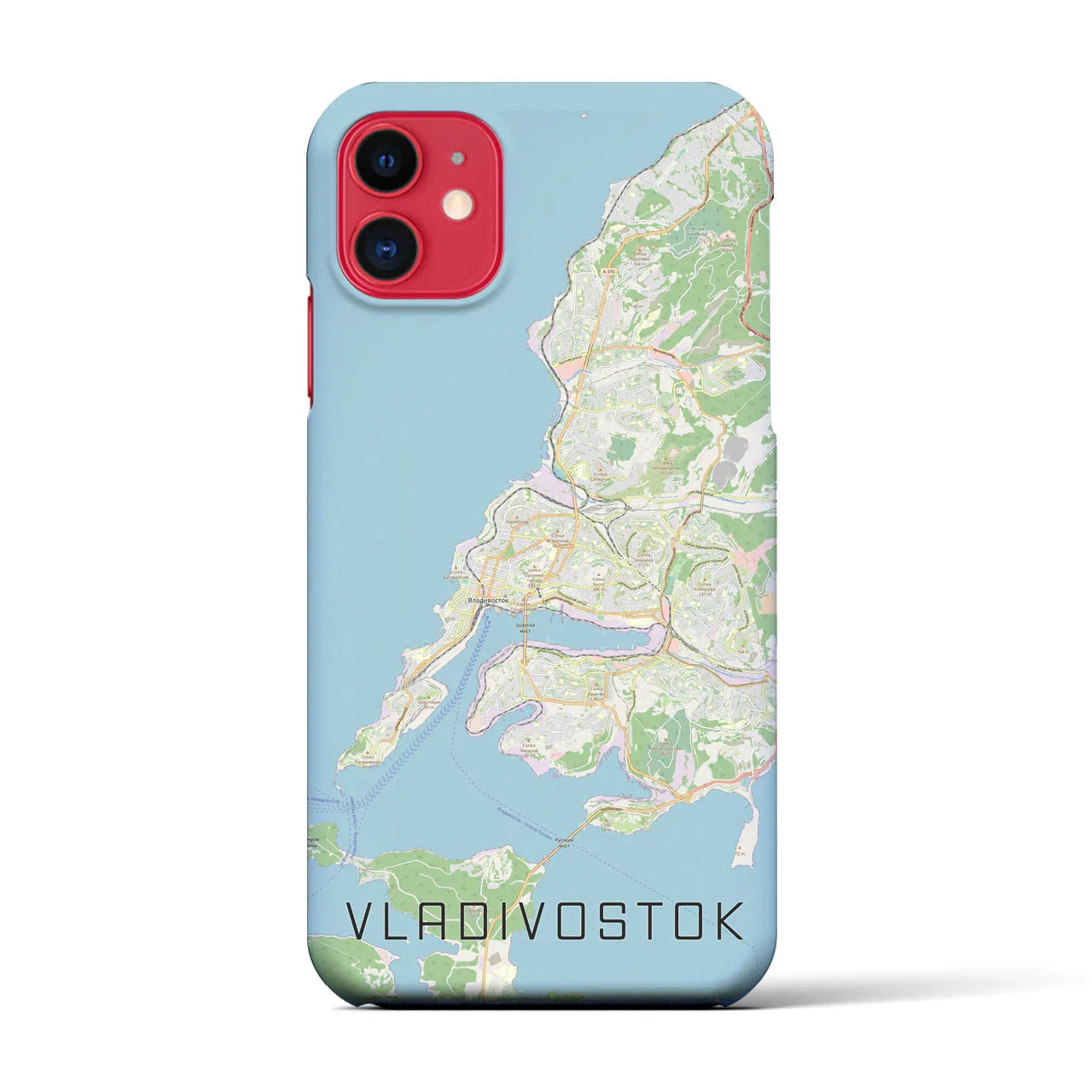 【ウラジオストク（ロシア）】地図柄iPhoneケース（バックカバータイプ）