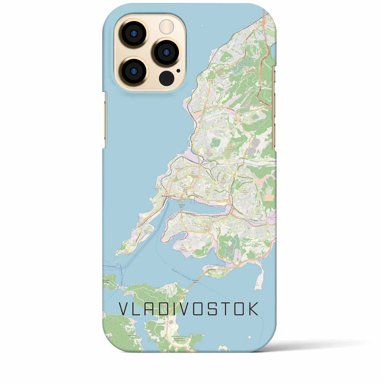 【ウラジオストク（ロシア）】地図柄iPhoneケース（バックカバータイプ）