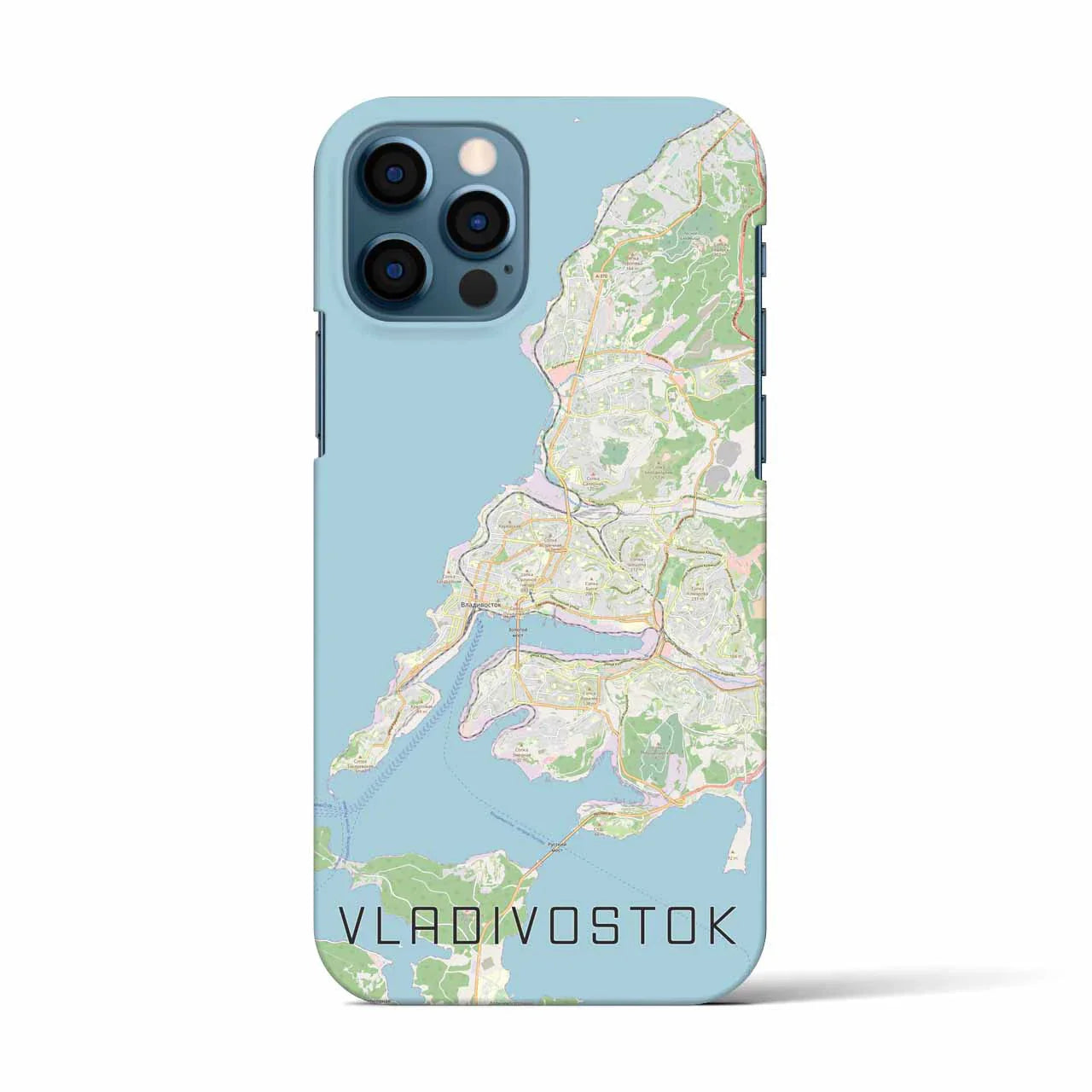 【ウラジオストク（ロシア）】地図柄iPhoneケース（バックカバータイプ）