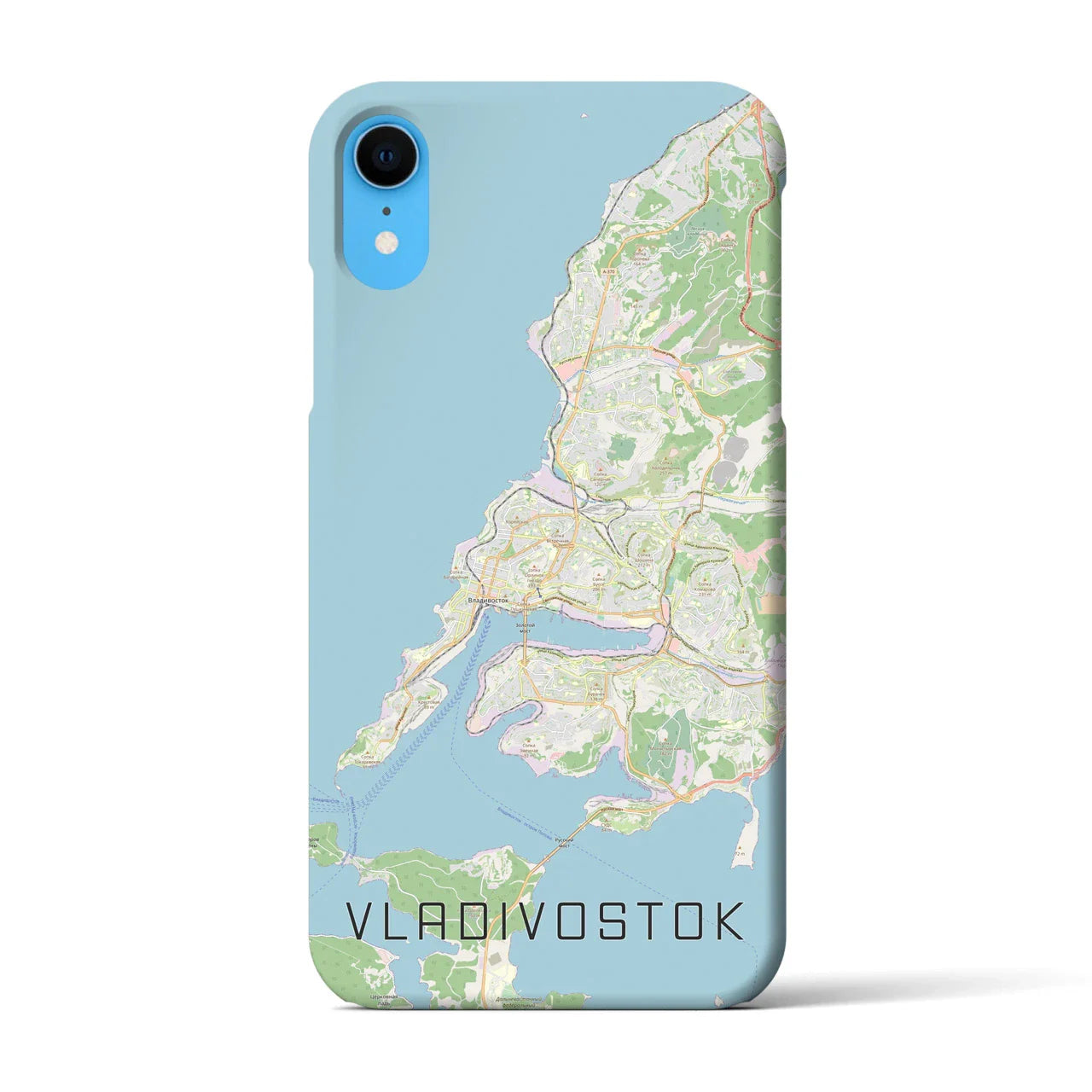 【ウラジオストク（ロシア）】地図柄iPhoneケース（バックカバータイプ）