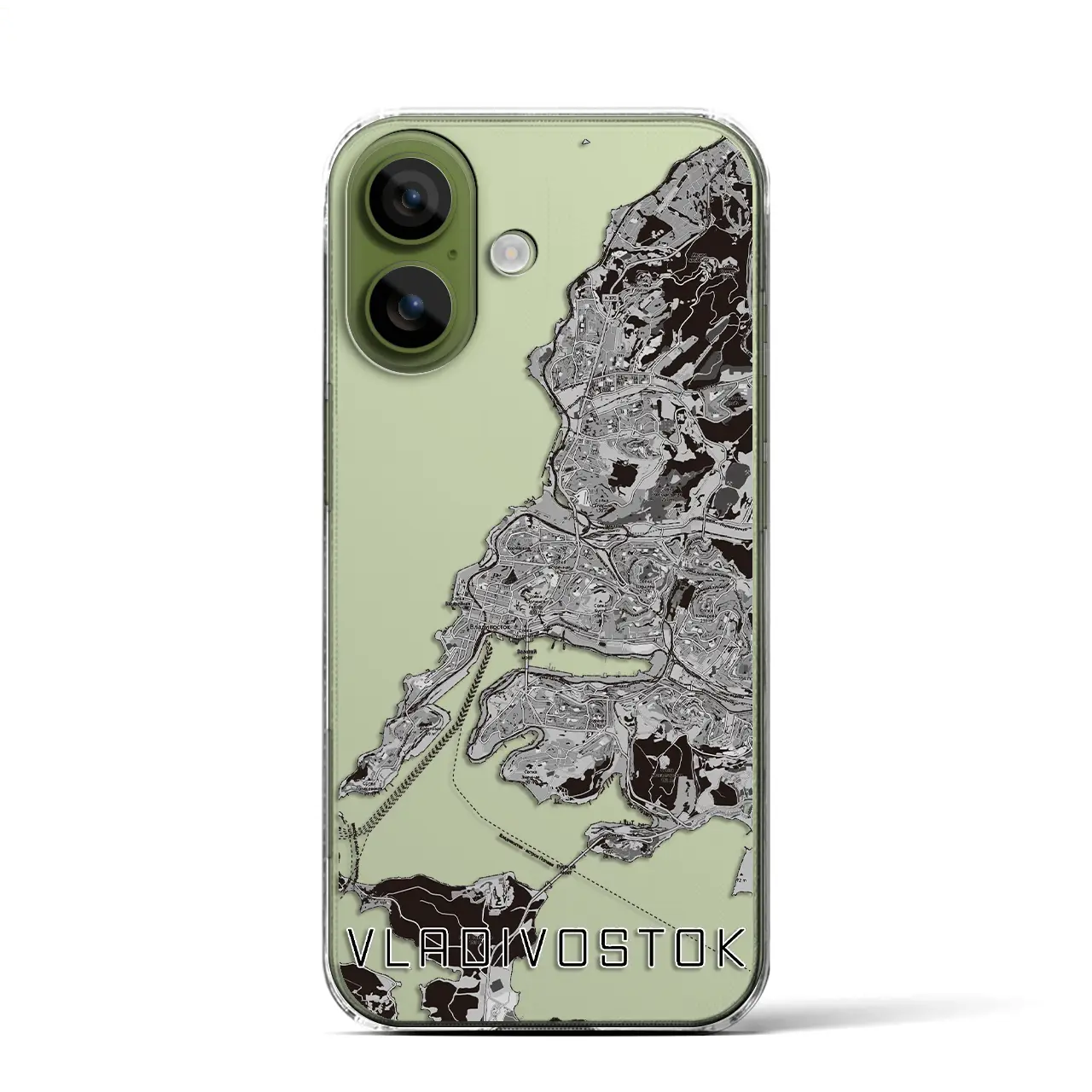 【ウラジオストク（ロシア）】地図柄iPhoneケース（クリアタイプ）