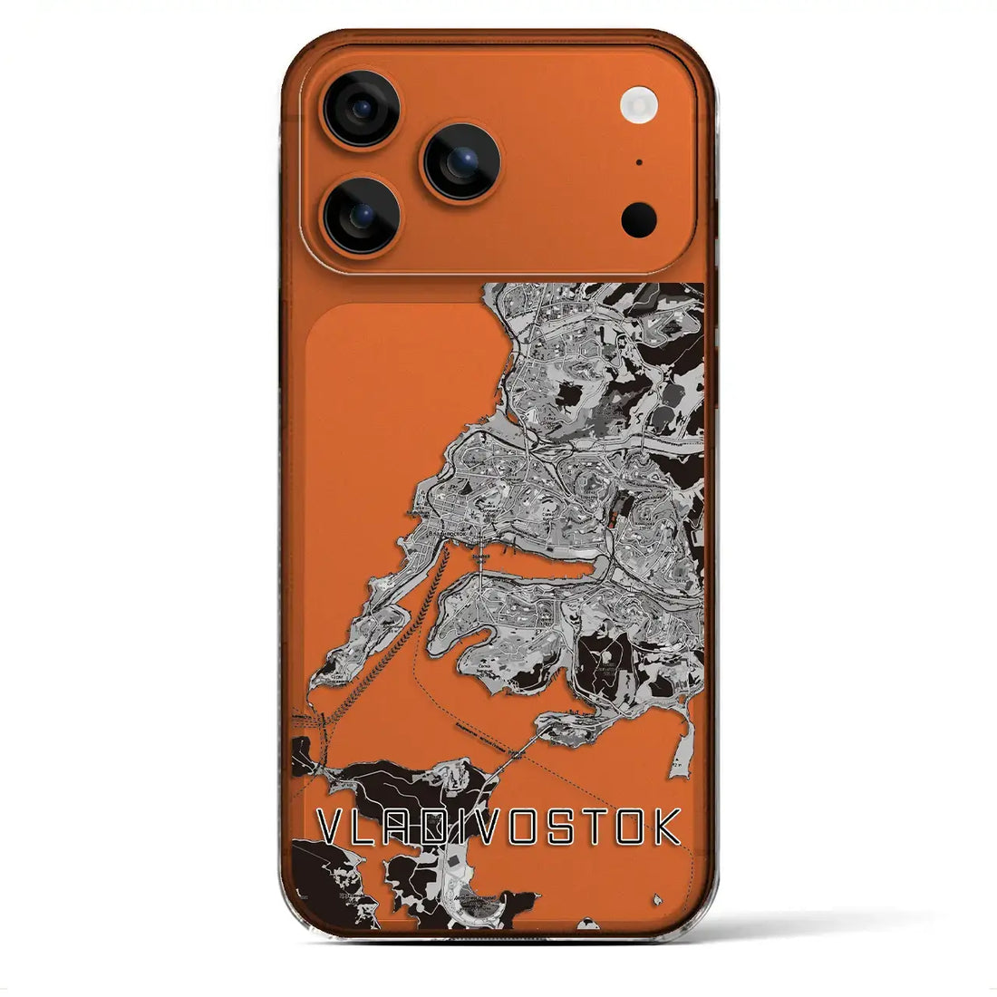 【ウラジオストク（ロシア）】地図柄iPhoneケース（クリアタイプ）