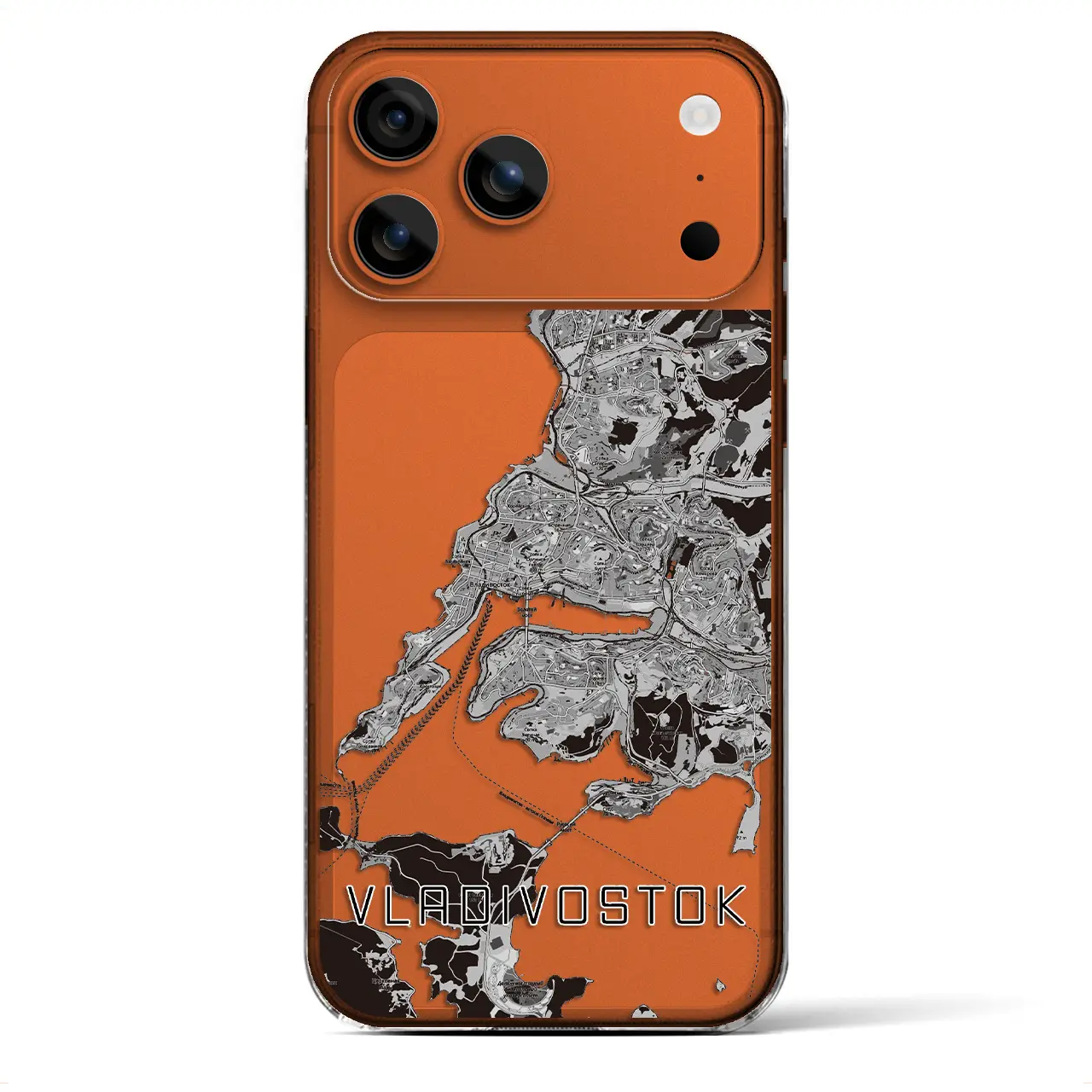 【ウラジオストク（ロシア）】地図柄iPhoneケース（クリアタイプ）