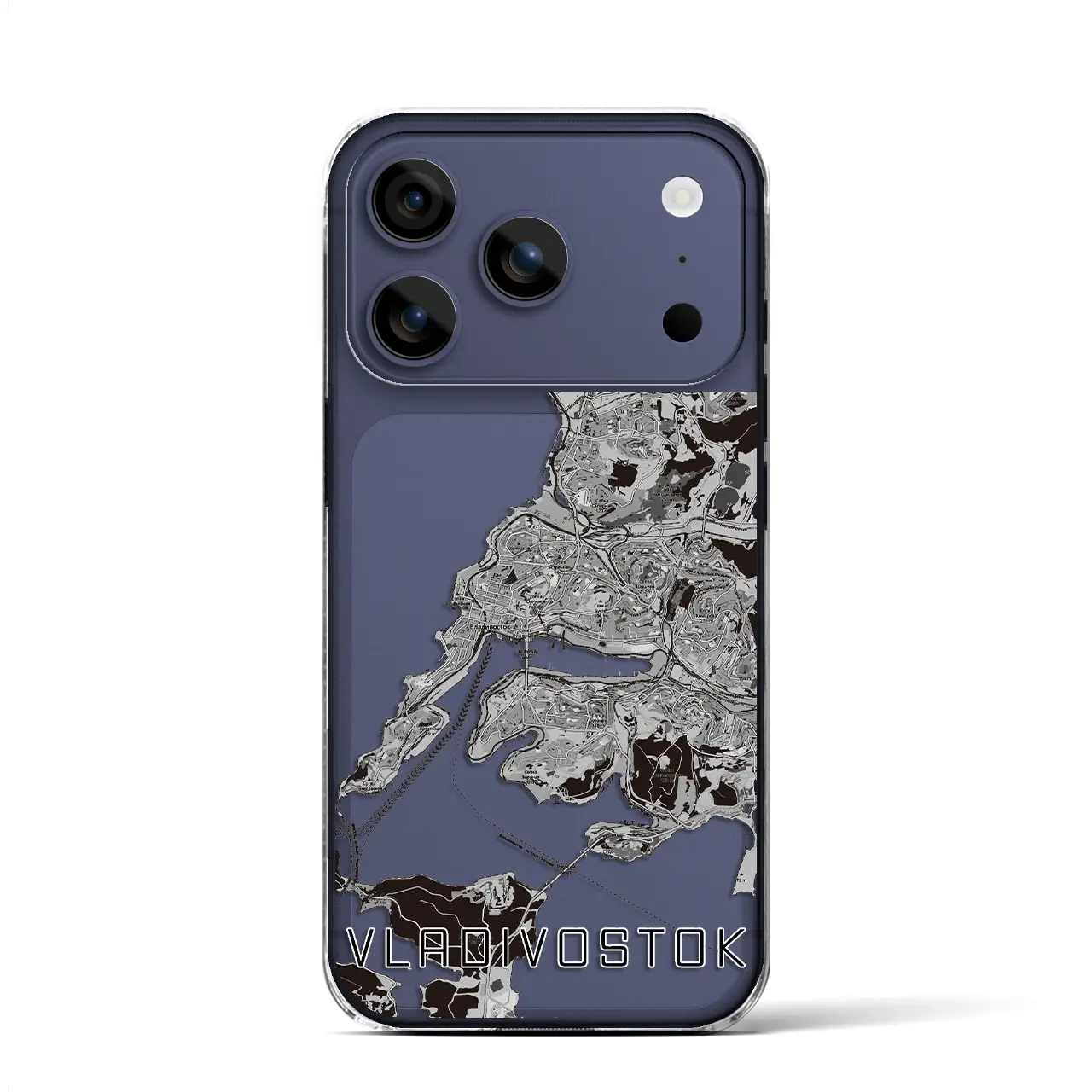 【ウラジオストク（ロシア）】地図柄iPhoneケース（クリアタイプ）