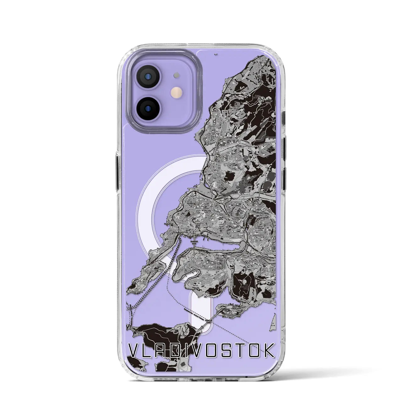 【ウラジオストク（ロシア）】地図柄iPhoneケース（MagSafeタイプ）