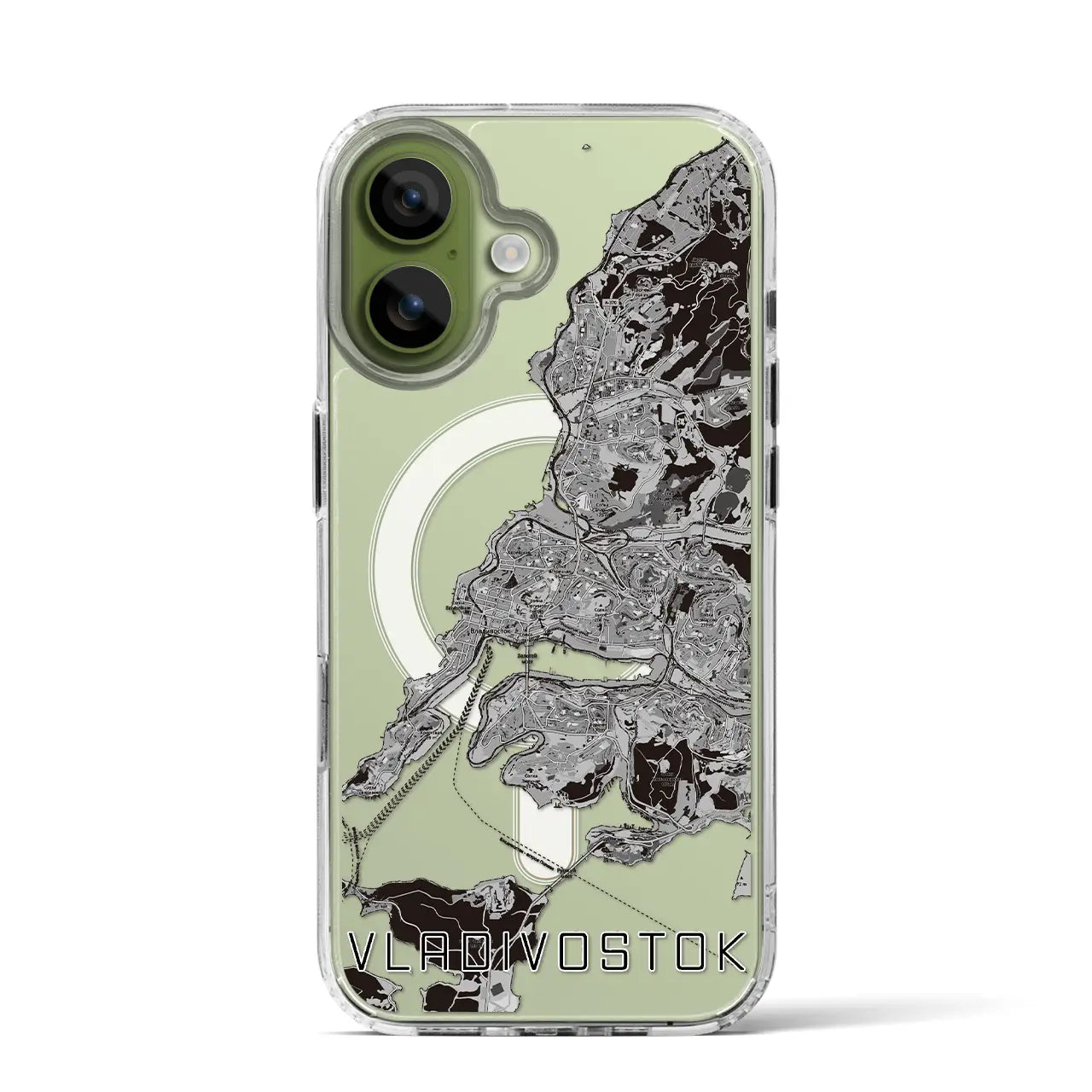 【ウラジオストク（ロシア）】地図柄iPhoneケース（MagSafeタイプ）