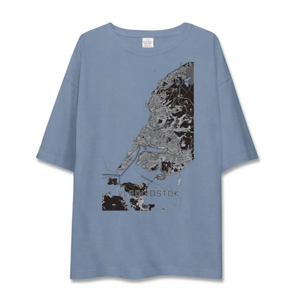 【ウラジオストク（ロシア）】地図柄ビッグシルエットTシャツ