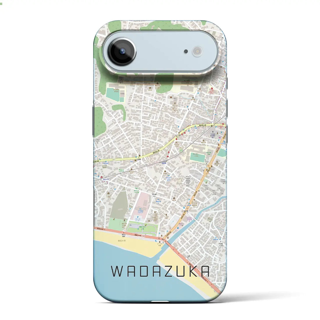 【和田塚（神奈川県）】地図柄iPhoneケース（バックカバータイプ）ブラック・iPhone 17 Pro Max 用