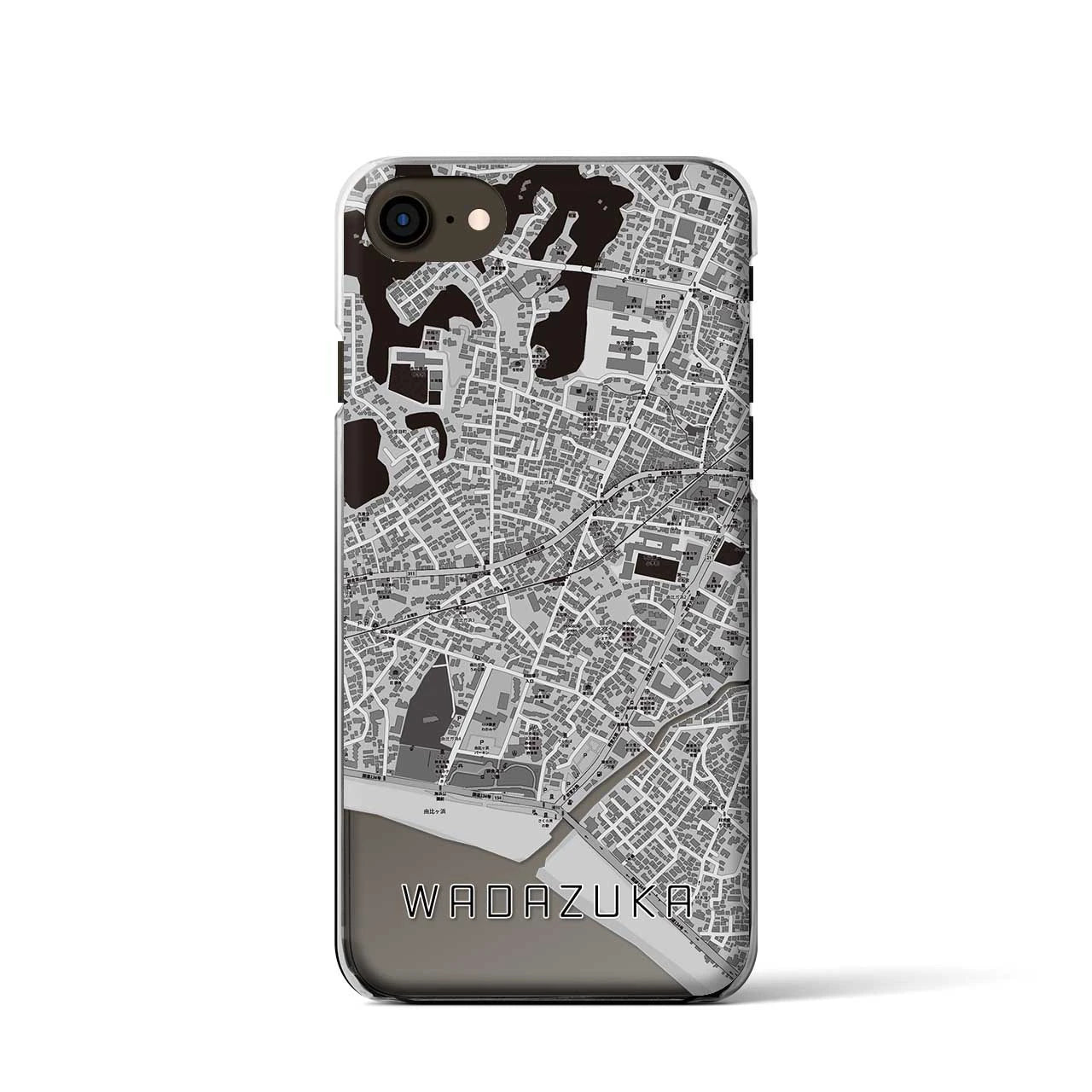 【和田塚（神奈川県）】地図柄iPhoneケース（クリアタイプ）