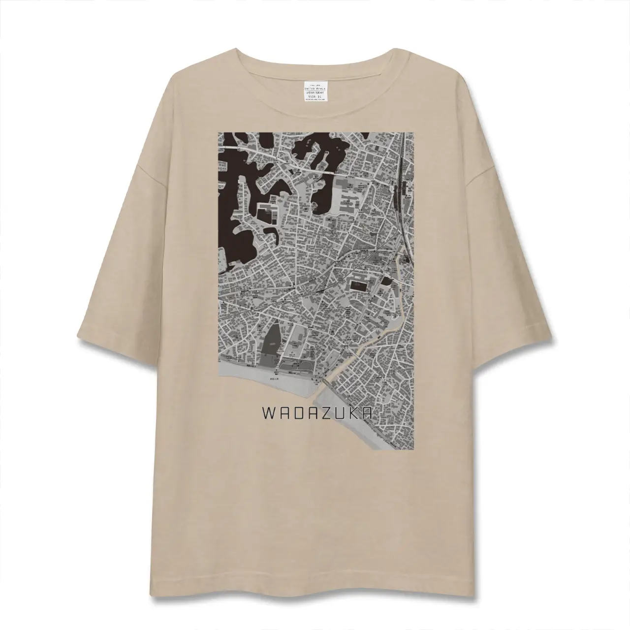 【和田塚（神奈川県）】地図柄ビッグシルエットTシャツ