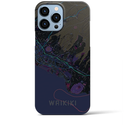 【ワイキキ2（アメリカ）】地図柄iPhoneケース（バックカバータイプ）