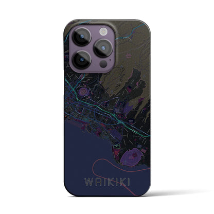 【ワイキキ2（アメリカ）】地図柄iPhoneケース（バックカバータイプ）