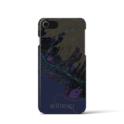 【ワイキキ2（アメリカ）】地図柄iPhoneケース（バックカバータイプ）
