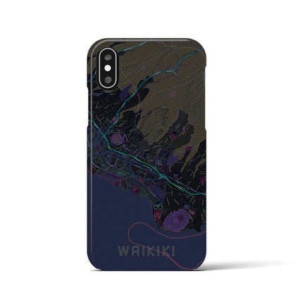 【ワイキキ2（アメリカ）】地図柄iPhoneケース（バックカバータイプ）