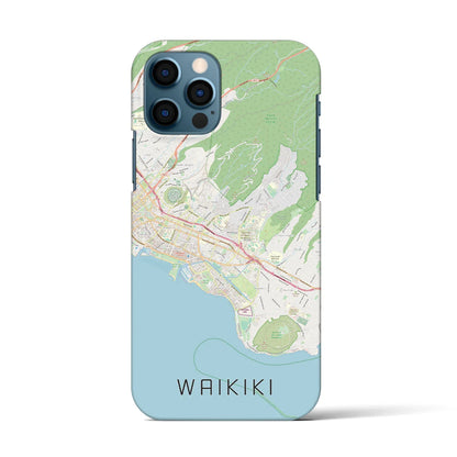 【ワイキキ2（アメリカ）】地図柄iPhoneケース（バックカバータイプ）