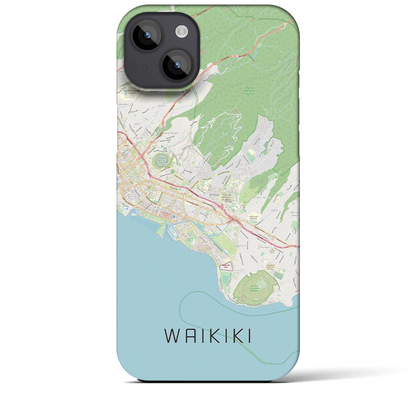 【ワイキキ2（アメリカ）】地図柄iPhoneケース（バックカバータイプ）