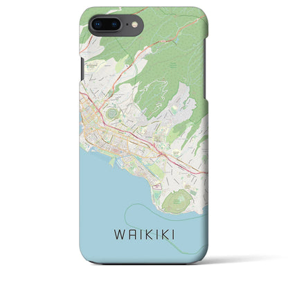 【ワイキキ2（アメリカ）】地図柄iPhoneケース（バックカバータイプ）