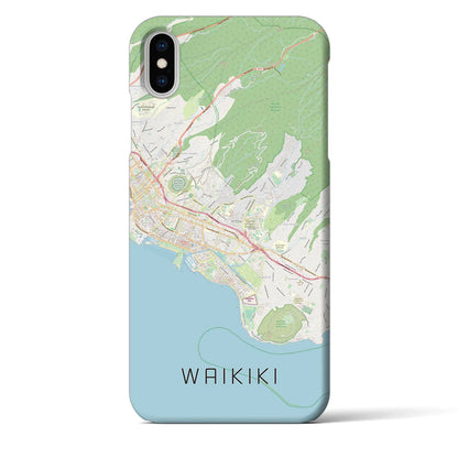 【ワイキキ2（アメリカ）】地図柄iPhoneケース（バックカバータイプ）