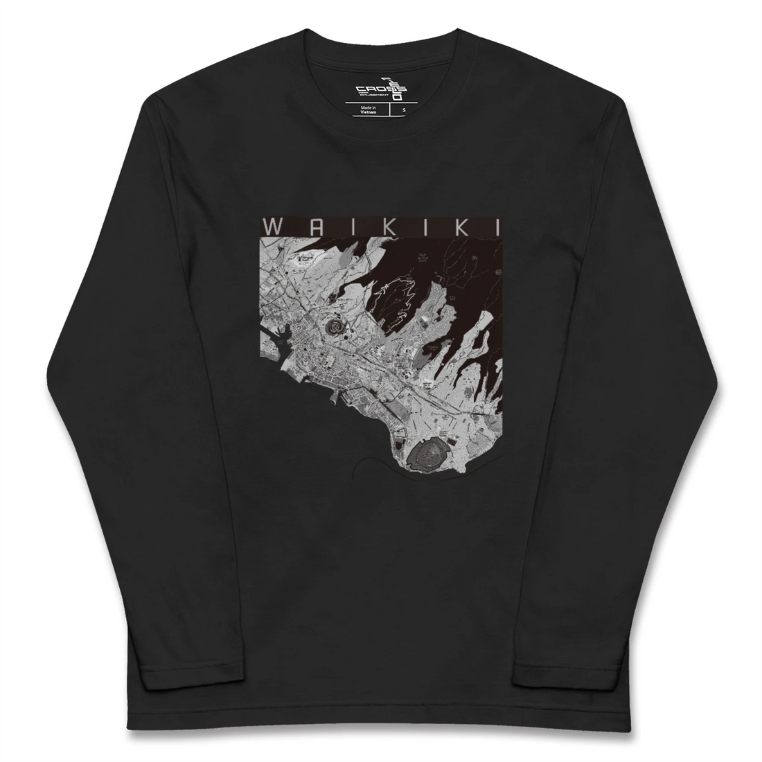 【ワイキキ2（アメリカ）】地図柄ロングスリーブTシャツ