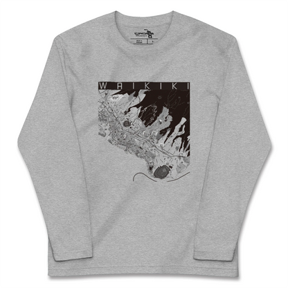 【ワイキキ2（アメリカ）】地図柄ロングスリーブTシャツ