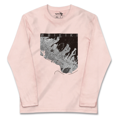 【ワイキキ2（アメリカ）】地図柄ロングスリーブTシャツ