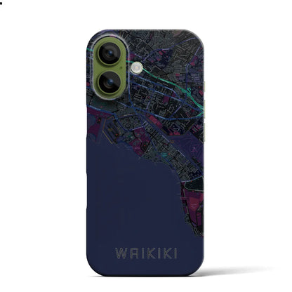 【ワイキキ（アメリカ）】地図柄iPhoneケース（バックカバータイプ）
