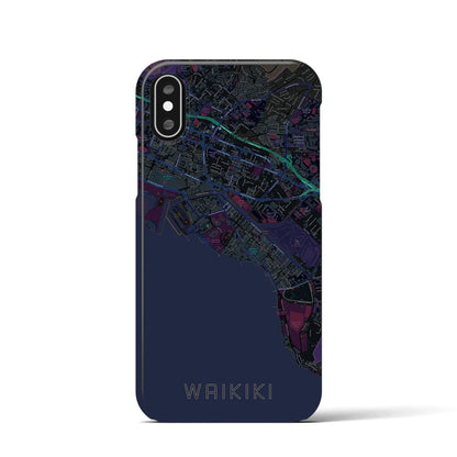 【ワイキキ（アメリカ）】地図柄iPhoneケース（バックカバータイプ）