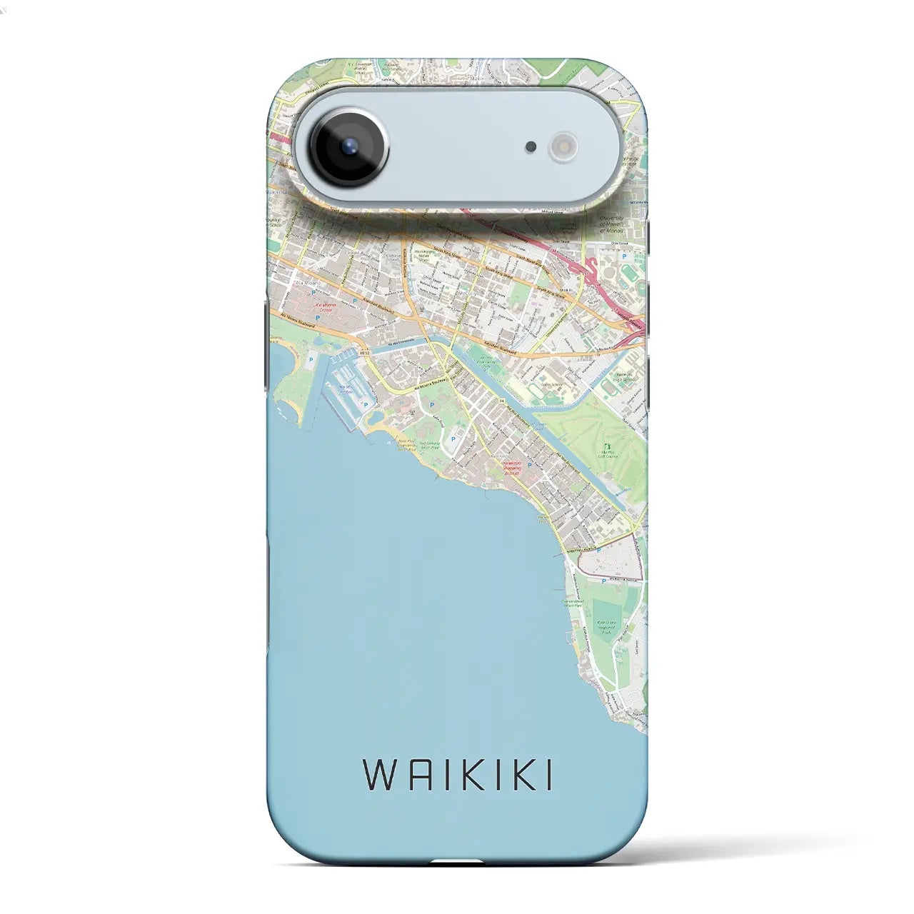 【ワイキキ（アメリカ）】地図柄iPhoneケース（バックカバータイプ）