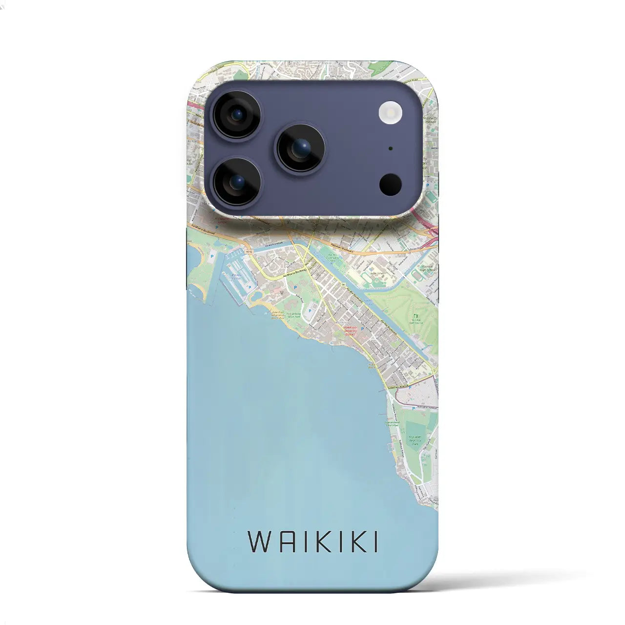 【ワイキキ（アメリカ）】地図柄iPhoneケース（バックカバータイプ）