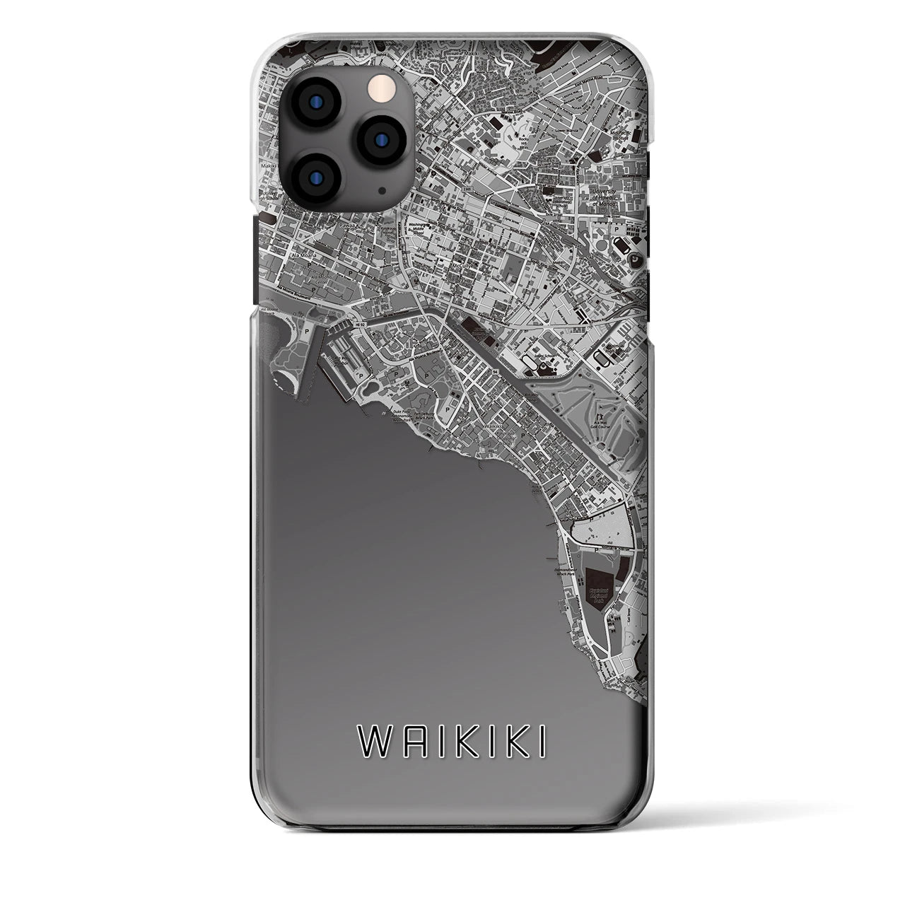 【ワイキキ（アメリカ）】地図柄iPhoneケース（クリアタイプ）