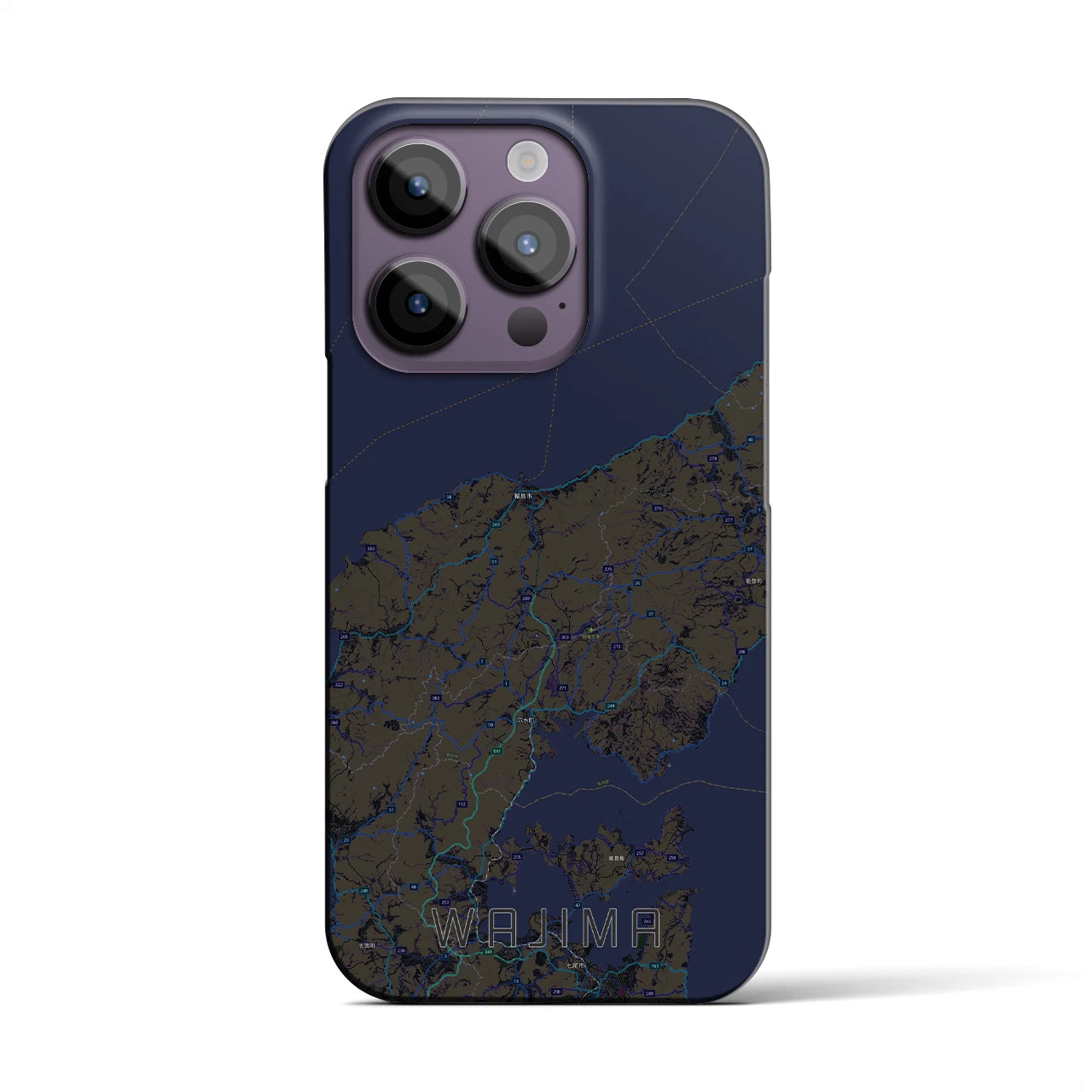 【輪島（石川県）】地図柄iPhoneケース（バックカバータイプ）