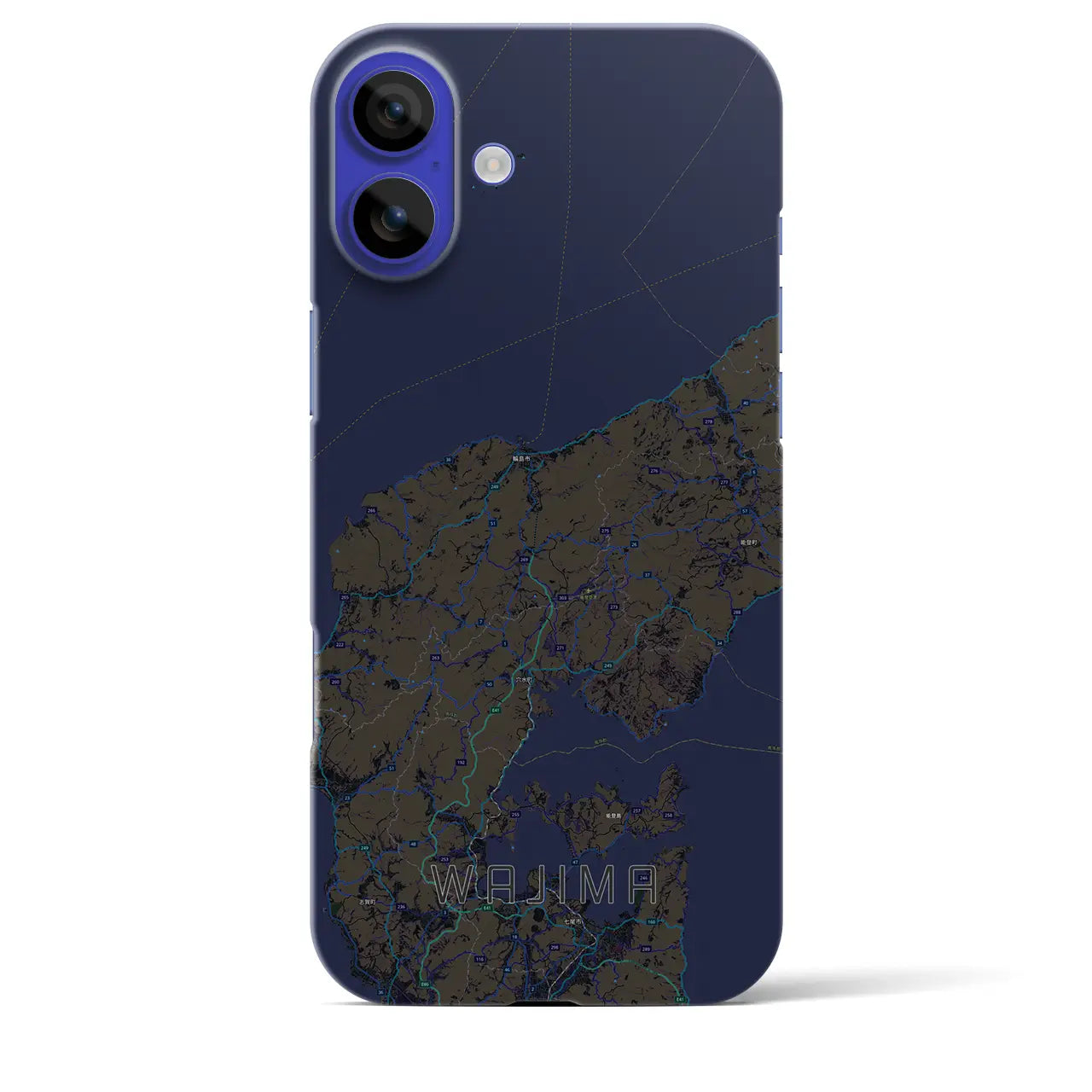 【輪島（石川県）】地図柄iPhoneケース（バックカバータイプ）