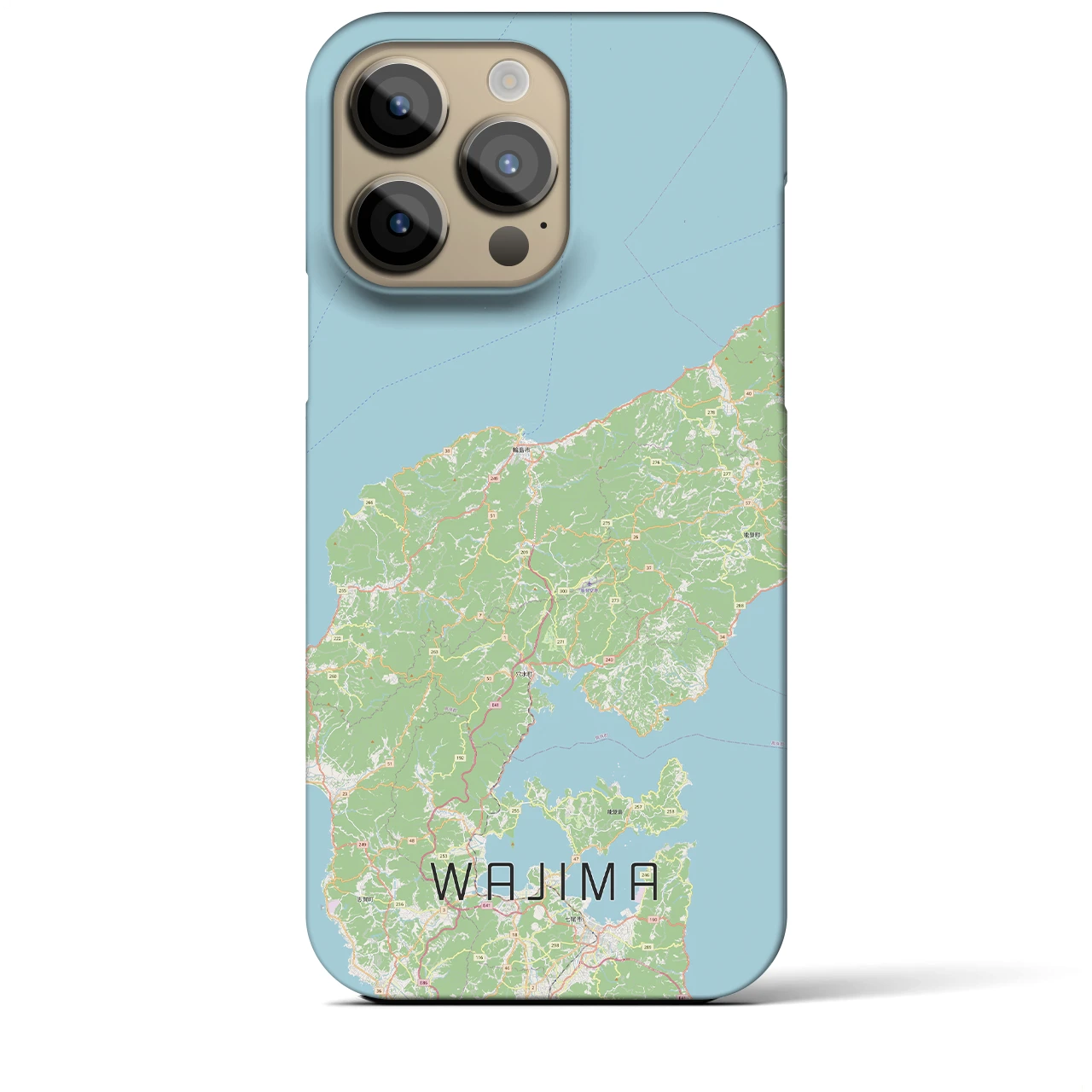 【輪島（石川県）】地図柄iPhoneケース（バックカバータイプ）