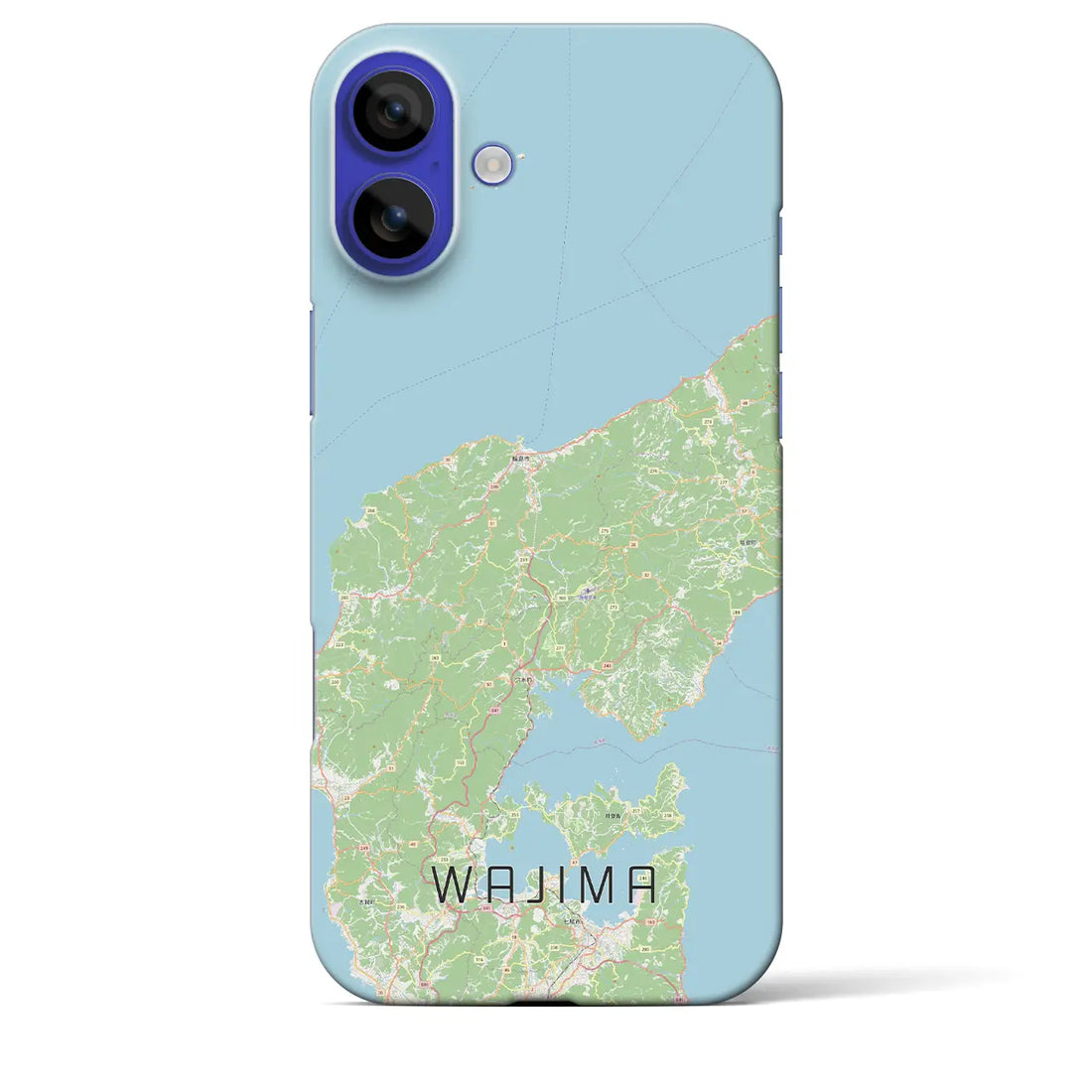 【輪島(石川県)】地図柄iPhoneケース(バックカバータイプ)ナチュラル・iPhone 16 Pro Max 用
