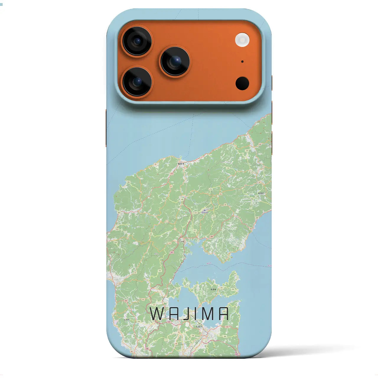 【輪島（石川県）】地図柄iPhoneケース（バックカバータイプ）