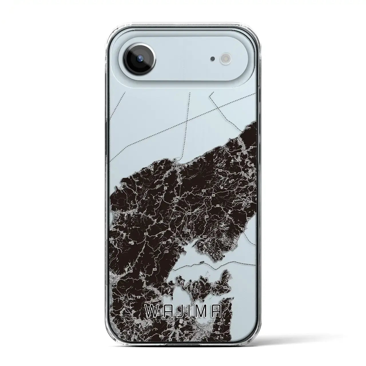 【輪島（石川県）】地図柄iPhoneケース（クリアタイプ）モノトーン・iPhone 17 Pro Max 用