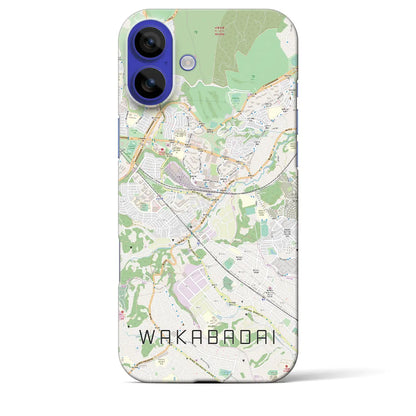 【若葉台（神奈川県）】地図柄iPhoneケース（バックカバータイプ）ナチュラル・iPhone 16 Pro Max 用