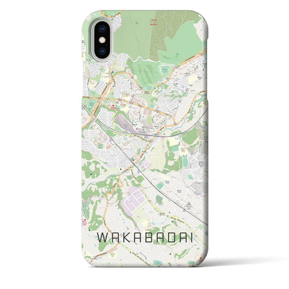 【若葉台（神奈川県）】地図柄iPhoneケース（バックカバータイプ）