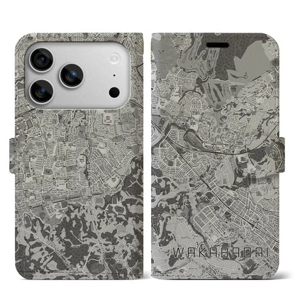 【若葉台（神奈川県）】地図柄iPhoneケース（手帳タイプ）