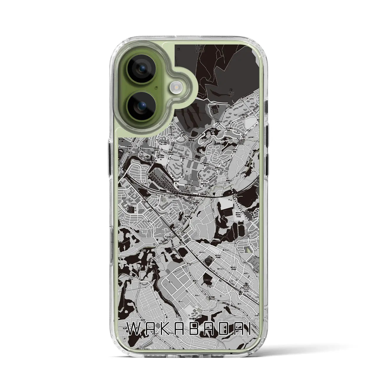 【若葉台（神奈川県）】地図柄iPhoneケース（MagSafeタイプ）