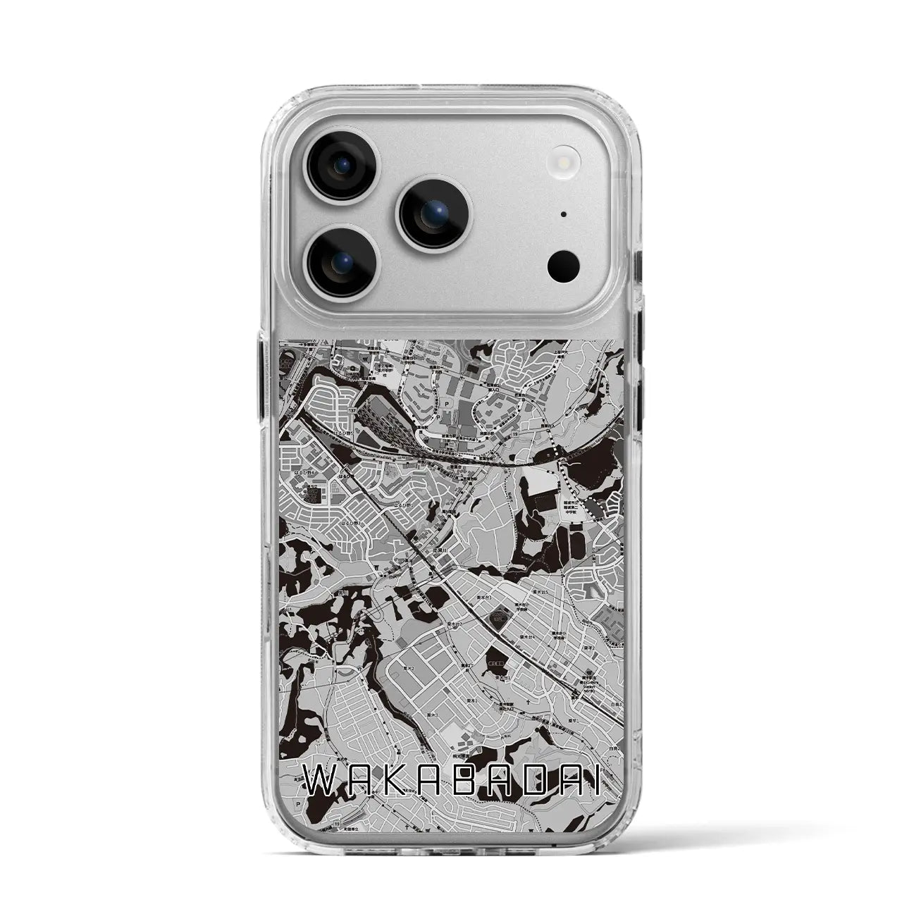 【若葉台（神奈川県）】地図柄iPhoneケース（MagSafeタイプ）