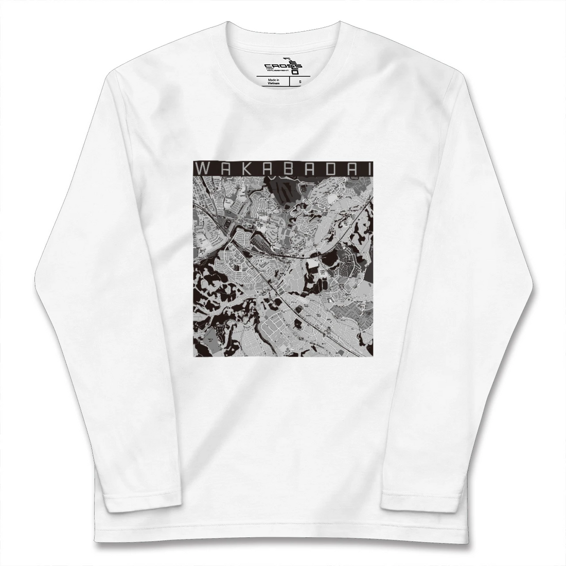 【若葉台(神奈川県)】地図柄ロングスリーブTシャツ