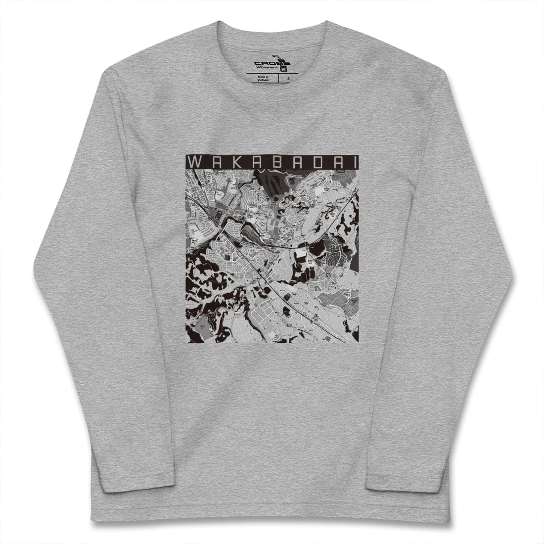 【若葉台（神奈川県）】地図柄ロングスリーブTシャツ