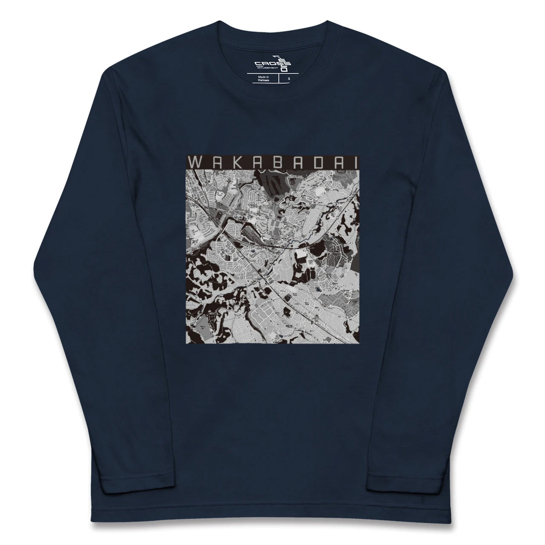 【若葉台（神奈川県）】地図柄ロングスリーブTシャツ