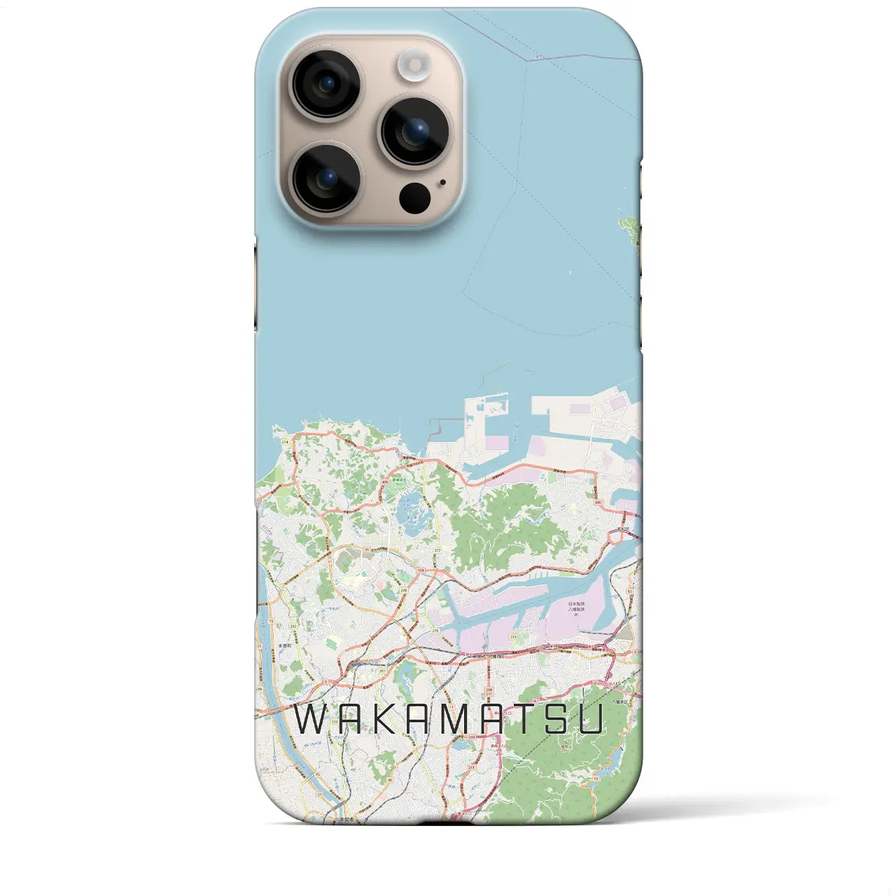 【若松（福岡県）】地図柄iPhoneケース（バックカバータイプ）