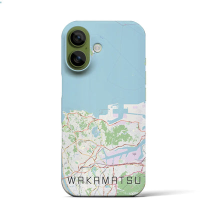 【若松（福岡県）】地図柄iPhoneケース（バックカバータイプ）